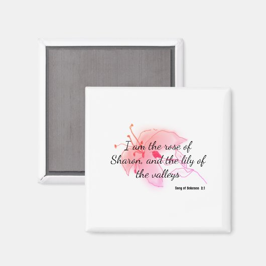 lichtroze lelie magneet (Voorkant / Achterkant)