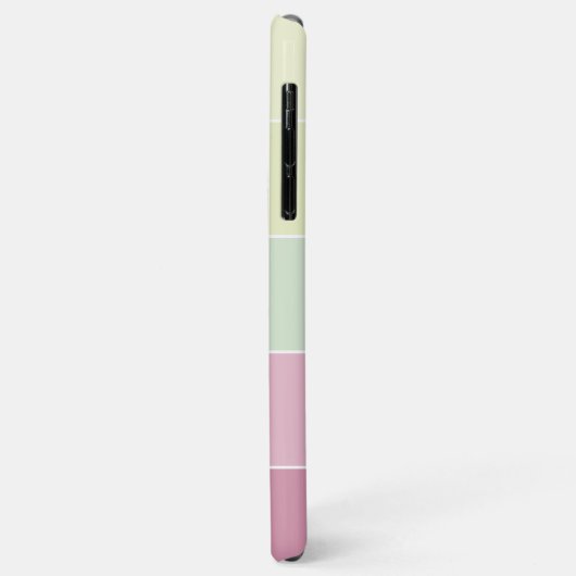 Lichtroze Limoen Chartreuse Groen Gestreept Patroo Case-Mate iPhone Case (Achterkant/links)