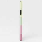 Lichtroze Limoen Chartreuse Groen Gestreept Patroo iPhone Hoesje (Rechterkant)