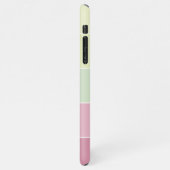 Lichtroze Limoen Chartreuse Groen Gestreept Patroo iPhone Hoesje (Linkerkant)