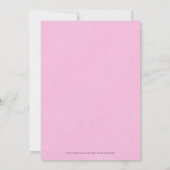 Lichtroze linen Eenvoudig zwart script slaat de da Kaart (Achterkant)