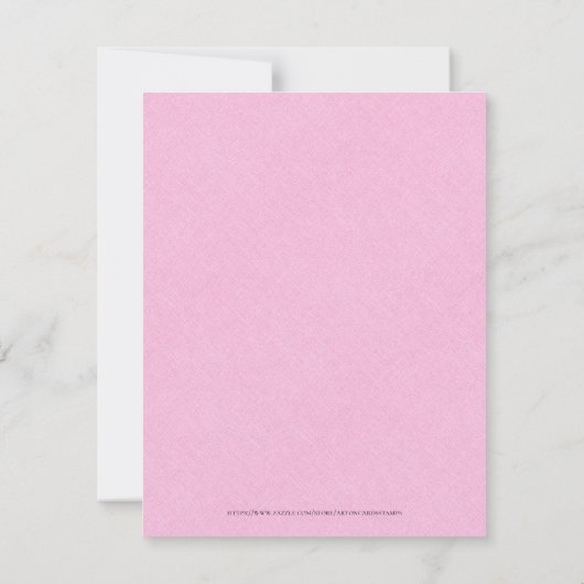 Lichtroze Linen Simple Black Script-Vrijgezellenfe Kaart (Achterkant)