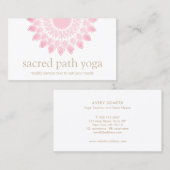 Lichtroze Lotus Flower Mandala Visitekaartje (Voorkant / Achterkant)