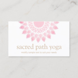 Lichtroze Lotus Flower Mandala Visitekaartje