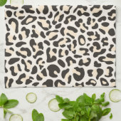 Lichtroze luxe luipaard keukenhanddoek (Gevouwen)