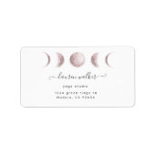 lichtroze maanfzet yoga studio address label (Voorkant)