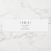 lichtroze maanfzet yoga studio waterfles etiket (Enkel label)