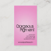 Lichtroze make-up artist palette Visitekaartje (Achterkant)