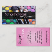 Lichtroze make-up artist palette Visitekaartje (Voorkant / Achterkant)