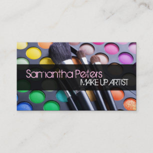 Lichtroze make-up artist palette Visitekaartje