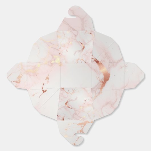 Lichtroze mandje bedankdoosjes (Ongevouwen)