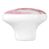 Lichtroze marmeren patroon keramische knop (Zijkant)