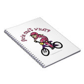 Lichtroze meisjes BMX Notitieboek (Rechterzijde)