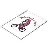 Lichtroze meisjes BMX Notitieboek (Linkerzijde)