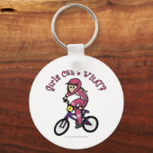 Lichtroze meisjes BMX Sleutelhanger (Voorkant)