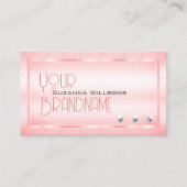 Lichtroze met diamant Glamoureus en stijlvol Visitekaartje (Voorkant)