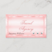 Lichtroze met diamant Moderne oogvangst Visitekaartje (Voorkant)