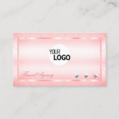 Lichtroze met diamanten en Logo Professional Visitekaartje (Voorkant)