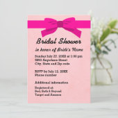 Lichtroze met hart en roze Vrijgezellenfeest Kaart (Staand voorkant)