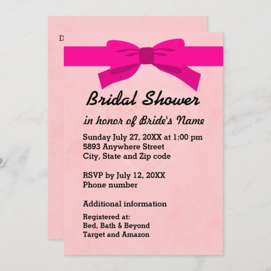 Lichtroze met hart en roze Vrijgezellenfeest Kaart (Voorkant / Achterkant)