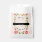 Lichtroze met koraal bedankzakje (Voorkant)