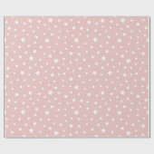 Lichtroze met sterpatroon cadeaupapier (Vlak)