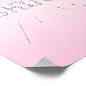 Lichtroze met zilver glitter-Poster Poster (Hoek)