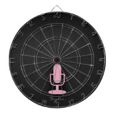 Lichtroze microfoon dartbord (Voorkant)