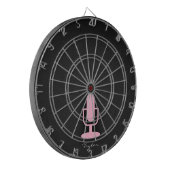 Lichtroze microfoon dartbord (Voorkant Links)