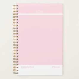 Lichtroze Minimalistische Planner