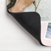 Lichtroze minimalistische twee foto Afstuderen Muismat (Hoek)