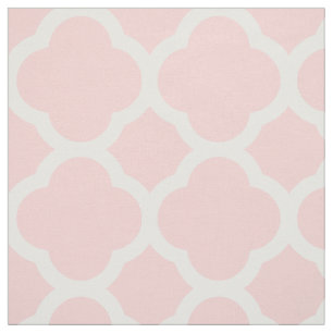 Lichtroze Modern Quatrefoil Grote Schaal Stof