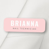 Lichtroze moderne minimale spatstudio naamplaatje