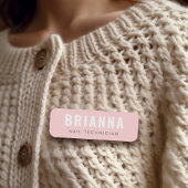 Lichtroze moderne minimale spatstudio naamplaatje