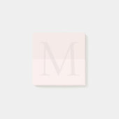 Lichtroze Monogram Eerste Letter Post-it® Notes (Voorkant)