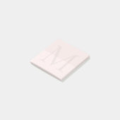 Lichtroze Monogram Eerste Letter  Post-it® Notes (Schuin)
