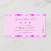 Lichtroze mousserende diamanten glamoureus visitekaartje (Achterkant)