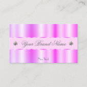 Lichtroze mousserende diamanten glamoureus visitekaartje (Voorkant)