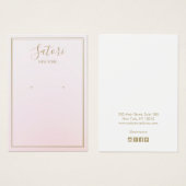 Lichtroze Ombre Signature Font die display verdien Visitekaartje (Voorkant /achterkant)