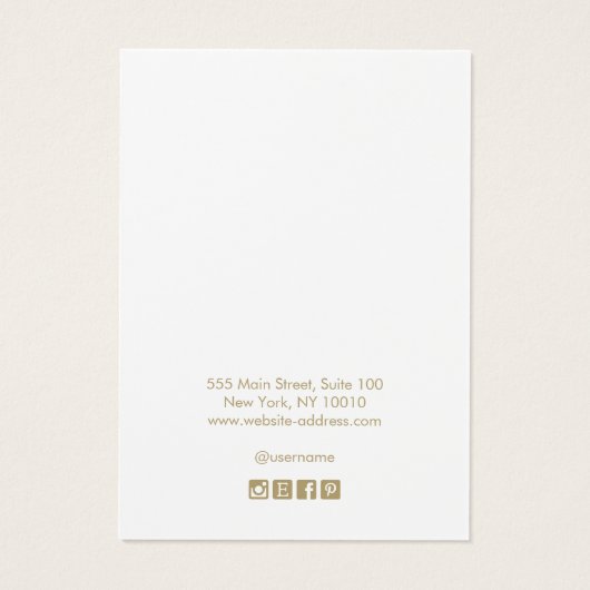 Lichtroze Ombre Signature Font die display verdien Visitekaartje (Achterkant)