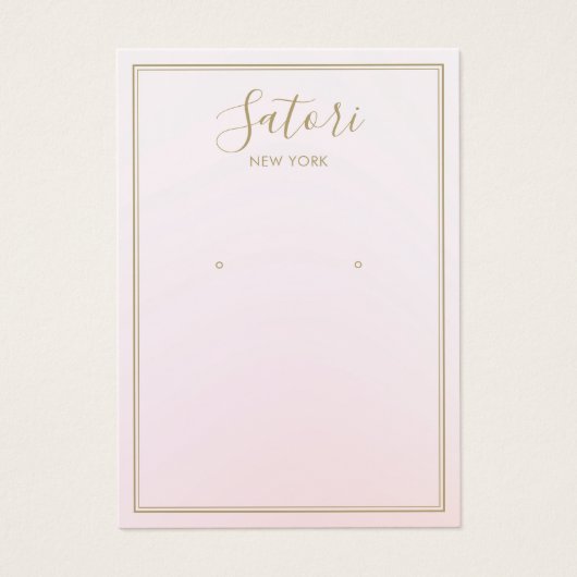 Lichtroze Ombre Signature Font die display verdien Visitekaartje (Voorkant)