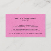 lichtroze omhulling linen met zwarte mandala visitekaartje (Achterkant)