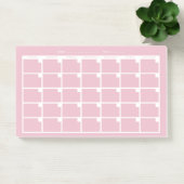 Lichtroze ongedateerde kalender post-it® notes (Kantoor)