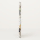 Lichtroze oranje florale blauwe waterverf splash Case-Mate iPhone case (Achterkant / rechts)