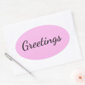 Lichtroze Ovale Sticker (Envelop)