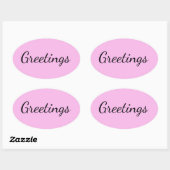Lichtroze Ovale Sticker (Vel)