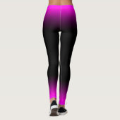 Lichtroze Paars en zwarte ombre Leggings (Achterkant)