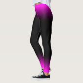 Lichtroze Paars en zwarte ombre Leggings (Links)