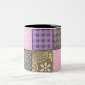 Lichtroze, Paarse & gekantelde blik Tweekleurige Koffiemok (Center)