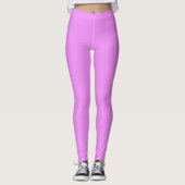 Lichtroze Paarse vaste kleur Leggings (Voorkant)